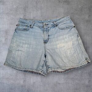 Vintage Y2K Distressed & Patched Ralph Lauren Saturday Denim Shorts Size 10 R18
